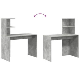 Berkfield Concrete Grey Writing Desk Concrete Grey - thumbnail 8
