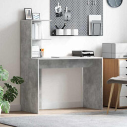 Berkfield Concrete Grey Writing Desk Concrete Grey