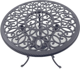 Homeology Bangui Grey Garden And Patio Cast Aluminium Bistro Table - thumbnail 2