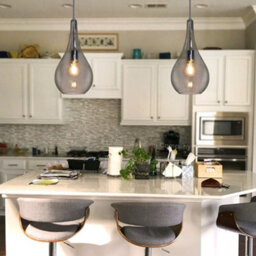Long Life Lamps Company Modern Smoky Grey Glass Ceiling Pendant Light M0213 - thumbnail 8