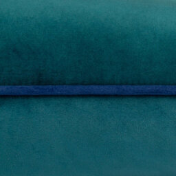 furn. Furn Meridian Velvet Piped Polyester Filled Cushion, Teal/navy, 55 X 55Cm - thumbnail 3
