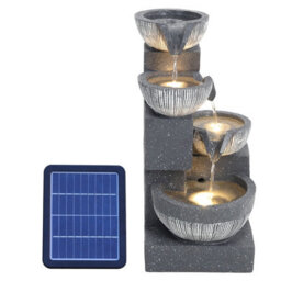 Living And Home Outdoor Solar Powered Garden Water Feature Fountain Rockery Decor 465 mm - thumbnail 4