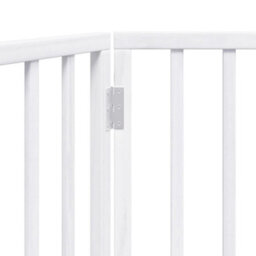 Walplus White Dog Gate Foldable 2 Panels 160 Cm Poplar Wood, Pet Barrier - thumbnail 8