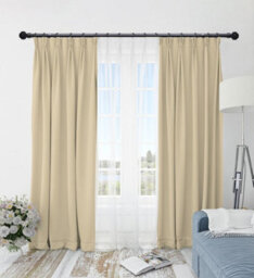 Lister Cartwright 19 mm Extendable Metal Curtain Poles  - Gun Metal (Knotted Finials, 70 - 120 Cm) - thumbnail 3