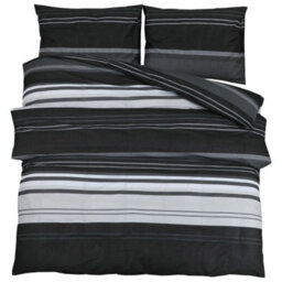 Vidaxl Duvet Cover Set Black And White 200X200 Cm Cotton - thumbnail 2