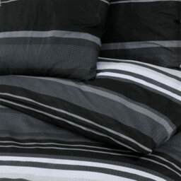 Vidaxl Duvet Cover Set Black And White 200X200 Cm Cotton - thumbnail 5