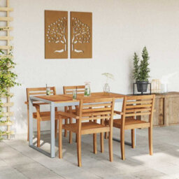 Berkfield Garden Dining Table Grey 140 X 80 X 75 Cm - thumbnail 4
