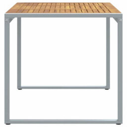 Berkfield Garden Dining Table Grey 140 X 80 X 75 Cm - thumbnail 6