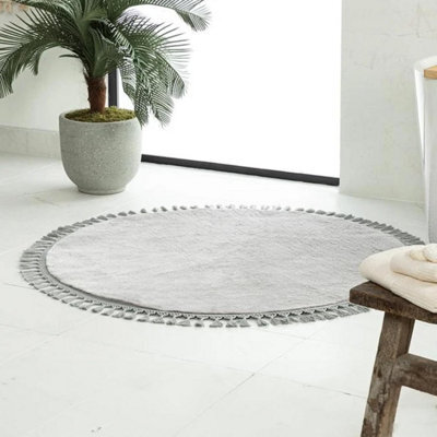 Mega Merchant Area Rugs Living Room Washable Area Rugs English Home Foldable 120Cm Carpet,grey