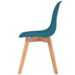 Vidaxl Dining Chairs 4 Pcs Turquoise Plastic Dining Chairs - thumbnail 4