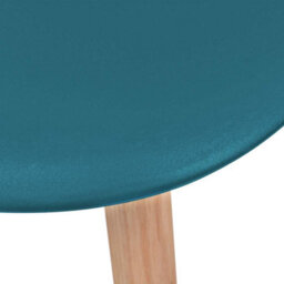 Vidaxl Dining Chairs 4 Pcs Turquoise Plastic Dining Chairs - thumbnail 5