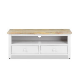 Statement Furniture Florence White Tv Stand With 2 Drawers And Shelf - thumbnail 3