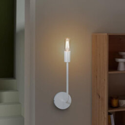 Modern White Wall Light Led E27 Bulb Vertical Wall Sconce Metal Industrial Minimalist Wall Lamp With Bulb - thumbnail 2