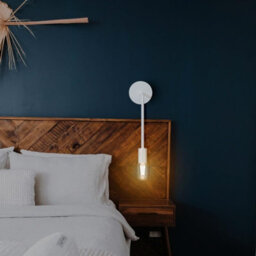 Modern White Wall Light Led E27 Bulb Vertical Wall Sconce Metal Industrial Minimalist Wall Lamp With Bulb - thumbnail 3