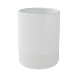 GoodHome Koros Gloss & Matt White Ceramic Tumbler