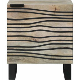 Bedside Cabinet Tables X 2 Solid Acacia Wood Bedroom Nightstand Storage Units - thumbnail 6