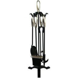 Lassic Fire Vida 5 Piece Buxton Black & Nickel Companion Set - Shovel, Brush, Poker, Tong - thumbnail 5