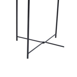 Orsina Black Grey Metal Round Side Table, Modern Design Bedside Table For Bedroom, Functional Livingroom Sidetable - thumbnail 8