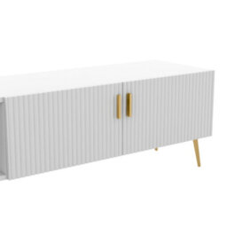 Modern Tv Stand And Entertainment Centre, White - thumbnail 6