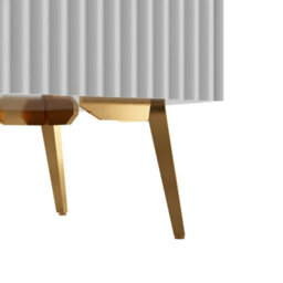 Modern Tv Stand And Entertainment Centre, White - thumbnail 2