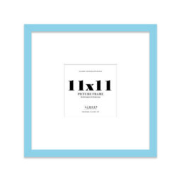 "11X11"" Light Blue Picture Frame - 11X11"" Square Frame With 8X8"" Mount For 11X11""/8X8"" Pictures Moderrn Style Thin Edge, 1 Pack" - thumbnail 1