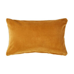 Homescapes Mustard Velvet Rectangular Cushion Cover, 30 X 50 Cm - thumbnail 1