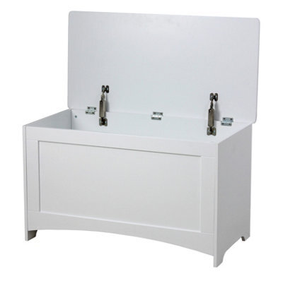 Kids Painted White Toy Storage Chest - image 1