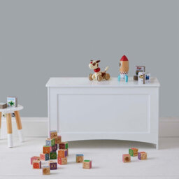 Kids Painted White Toy Storage Chest - thumbnail 4
