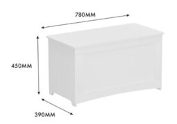 Kids Painted White Toy Storage Chest - thumbnail 3