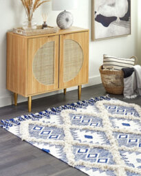 Beliani Rug Manavgat Light Beige 140 X 200 Cm Cotton - thumbnail 2