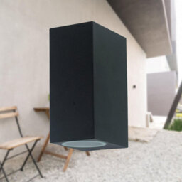 First Choice Lighting Falmouth - Black Up Down Outdoor Ip44 Wall Light - thumbnail 2
