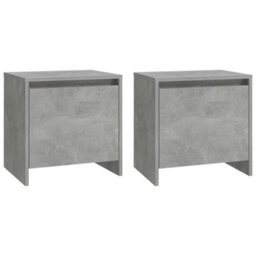 Berkfield Bedside Cabinets 2 Pcs Concrete Grey 45X34X44.5 Cm Engineered Wood - thumbnail 2