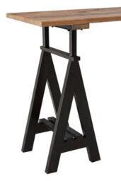 Orsina Hampstead Pine Wood And Iron Console Table - thumbnail 4