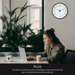 Modern Wall Clock Large Silent Decorative Round Clocks For Bedroom Kitchen - thumbnail 5