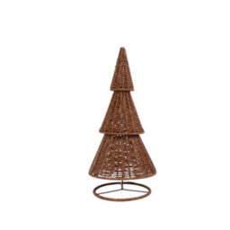 Standing Woven Rattan Tree Christmas Decoration - thumbnail 2