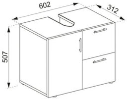 Vcm Wooden Bathroom Cabinet Flandu Drawer - thumbnail 4
