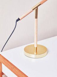Orsina Shiny Brass Finish Table Lamp, Adjustable Height Lamp, Easy-To-Use Table Brass Lamp, Focused Office Lamp - thumbnail 8