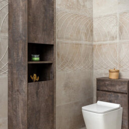 Plum&clay Rigel Wall Hung Tall Bathroom Storage Unit Metallic (H)170Cm (W)40Cm - thumbnail 6
