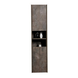 Plum&clay Rigel Wall Hung Tall Bathroom Storage Unit Metallic (H)170Cm (W)40Cm - thumbnail 2