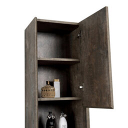 Plum&clay Rigel Wall Hung Tall Bathroom Storage Unit Metallic (H)170Cm (W)40Cm - thumbnail 4