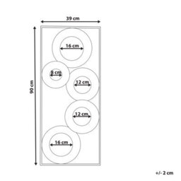Wyld And Coco Five-Panel Mirror Wall Art Gold Iron Frame 39 X 90 Cm, Handmade - thumbnail 4