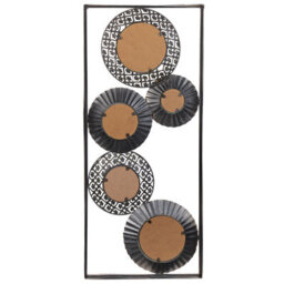 Wyld And Coco Five-Panel Mirror Wall Art Gold Iron Frame 39 X 90 Cm, Handmade - thumbnail 3