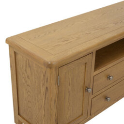 The Furniture Market Cotswold Rustic Oak Xxl Widescreen Tv Unit - thumbnail 6