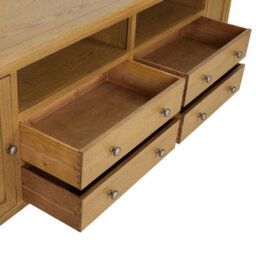 The Furniture Market Cotswold Rustic Oak Xxl Widescreen Tv Unit - thumbnail 8