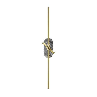 Luminosa Lighting Luminosa Renaissance Modern Integrated Led Wall Lamp Brass, Grey 3000K 200Lm White Shade - image 1