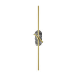 Luminosa Lighting Luminosa Renaissance Modern Integrated Led Wall Lamp Brass, Grey 3000K 200Lm White Shade