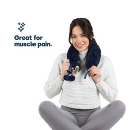 Livivo Wrap-Around Long Hot Water Bottle - Navy Plush - thumbnail 7