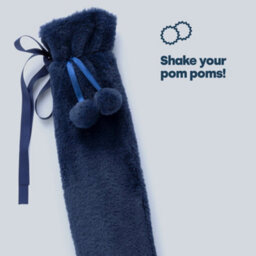 Livivo Wrap-Around Long Hot Water Bottle - Navy Plush - thumbnail 6