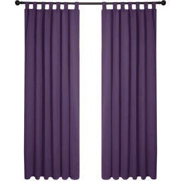 Deconovo Blackout Curtains Super Soft Tab Top Thermal Curtains Kids Curtains For Door 55 X 110 Inch Purple Grape 2 Panels - thumbnail 1