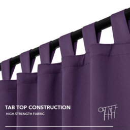 Deconovo Blackout Curtains Super Soft Tab Top Thermal Curtains Kids Curtains For Door 55 X 110 Inch Purple Grape 2 Panels - thumbnail 4